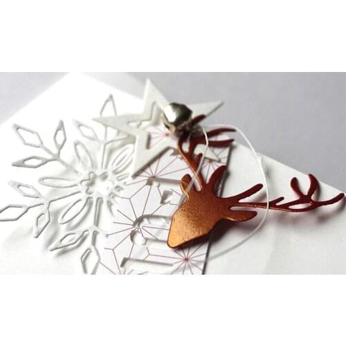 Artistic Metal Cutting Dies Deer Horn Deer Head Decoration Die Cuts For Scrapbooking Album DIY Card Making New 2019 Crafts Cards