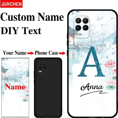 JURCHEN Custom Name Phone Case For Xiaomi Redmi Note 9S 9 8 T 7 6 5 5A 4X Mi Poco F1 F2 C3 M3 X2 X3 NFC Pro A2 A3 Lite DIY Cover