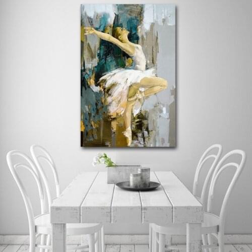 Dancing Ballerina Canvas Painting Famous Artwork Oil Painting On Canvas Posters Cuadros Wall Art Pictures For Living Room Decor