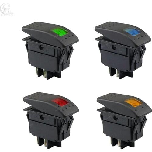 KCD4 Waterproof 4Pin ship type key switch LED light luxury refit switch car yacht refit switch