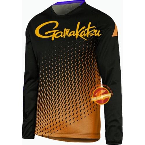2022 summer New Gamakatsu fishing Clothes Long Sleeve Quick Dry Fishing Clothing Anti-UV Sunscreen Fishing Shirt