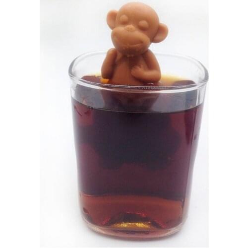 LINSBAYWU Silicone Monkey Shape Mug Cup Loose Leaf Herb Spiece Filter Tea Infuser