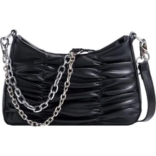 Small PU Leather Crossbody Bag for Women 2021 Fashion Summer Lady Baguette Armpit Shoulder Purse and Handbag Trends Luxury