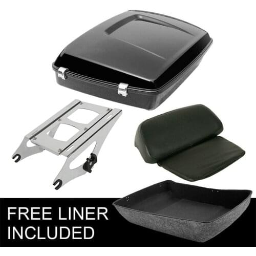 Motorcycle Chopped Pack Trunk Backrest Rack For Harley Tour Pak Touring Road King Street Glide Electra Glide 2014-2020