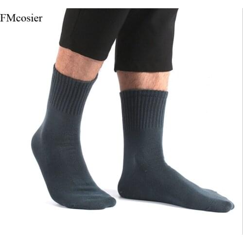 10 Pairs Autumn Winter Mens Socks Men Cotton Solid Color Black White Gray Warm Crew Socks Meias Masculino Sokken 39 40 42 44