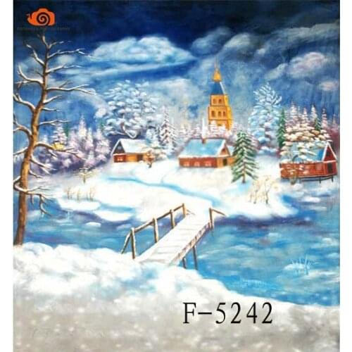 New arrival 10' X 20'/3X 6m winter Snow Scenic photographic background,hand Painted Muslin photography backdrops christmas F5242