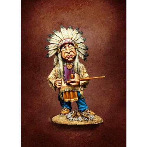 New Unassembled 1/32 70mm ancient stand man with base Resin Figure Unpainted Model Kit