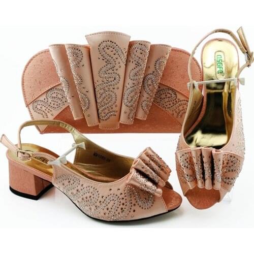 Magenta Color Shoes With Matching Bag Set Italian design Womens Party Shoes and Bag Set Nigerian Women High shoes And Handbag