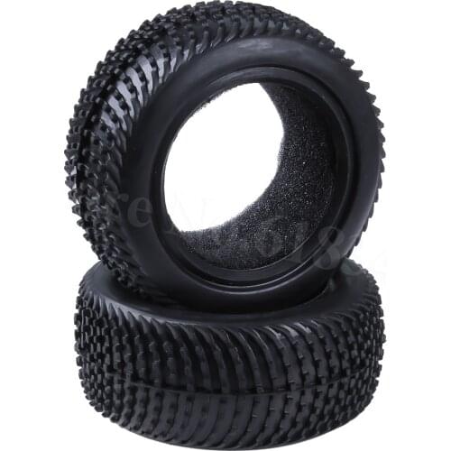 2Pcs /Lot 1/10 Scale Buggy RC Car Front Rubber Tires Tyres With Foam Inserts OD: 85mm/3.34" For Off-Road Replacement Parts