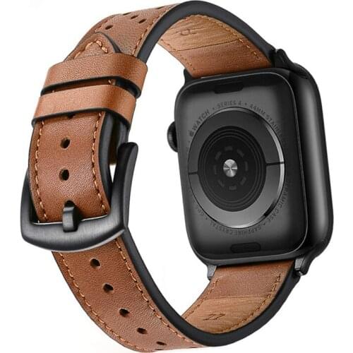 Genuine leather strap for apple watch band 42mm 38mm 44mm 40mm watchband for iwatch band series 5/4/3/2/1 bracelet Accessories