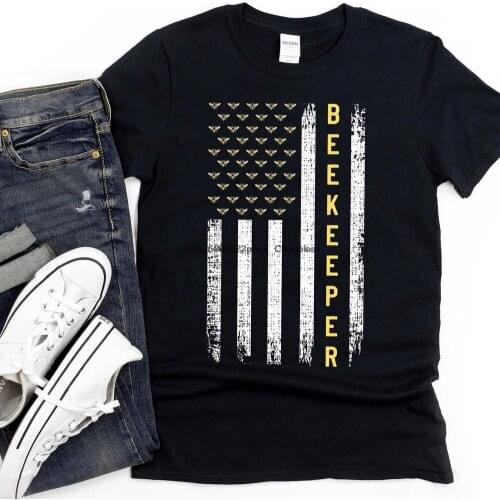 Beekeeper Shirt Hoodie Gift for Beekeeper American Flag Beekeeping Shirt Short Sleeve Unisex T Shirt
