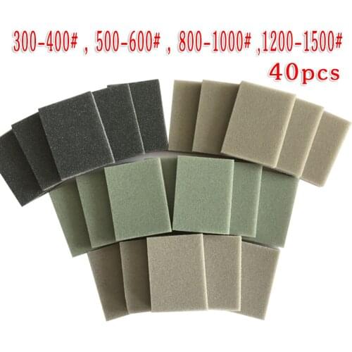 Grinding Sandpaper Metalwork 40pcs Set Sponge Sanding Abrasive Polisher