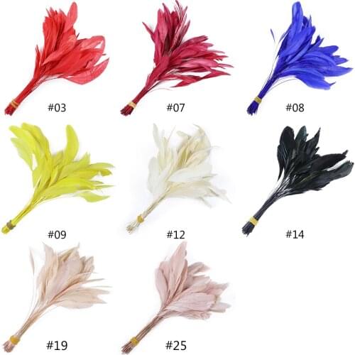 High Quality Rooster Feathers Tail Tear DIY Jewelry Making Wedding Decoration Carnival Accessories Dyed Plumes Crafts Wholesale