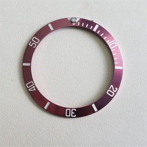 Magnesium Aluminum SUB Aluminum Bezel Insert Replacement 38MM Watch Bezel for Wristwatch Repair Part