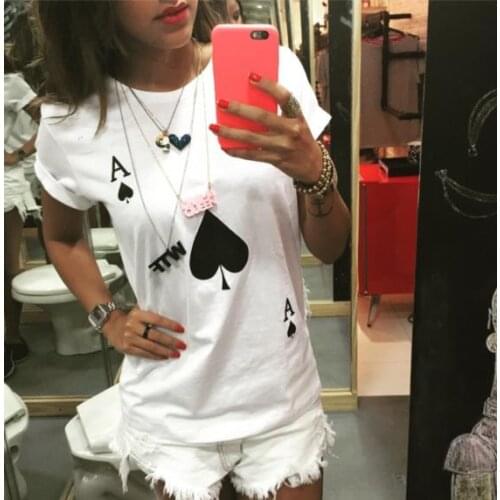 Spade A Letters Print Women Tshirt Cotton Casual Funny t Shirt For Lady Girl Top Tee Hipster Tumblr Drop Ship HH-45