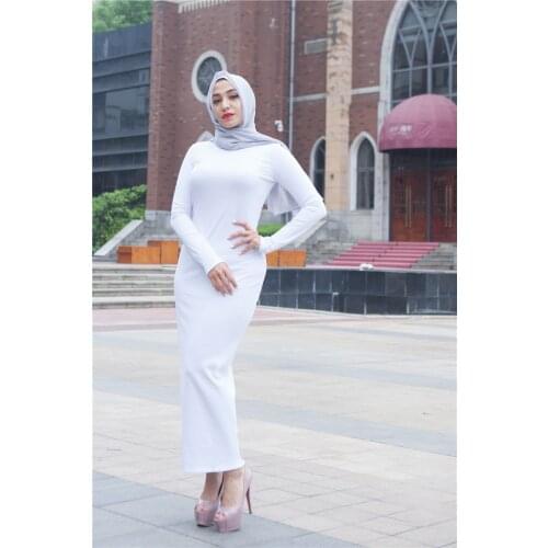 Womens Muslim Dress Arab Women Tight Ankel Abayas Arabic Dubai Turkish Kaftan Female Clothing