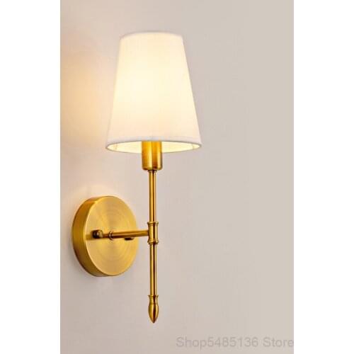 European Style Gold Bronze Wall Lamp Luxury Home Interior Loft Corridor Living Room Bedroom Study Dining Room Lighting Fixtures