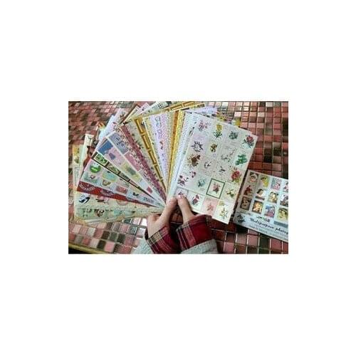 1pack/lot New Vintage EU Style Colorful Deco Diary Stickers Multifunction Cartoon Reto DIY Photos Sticker