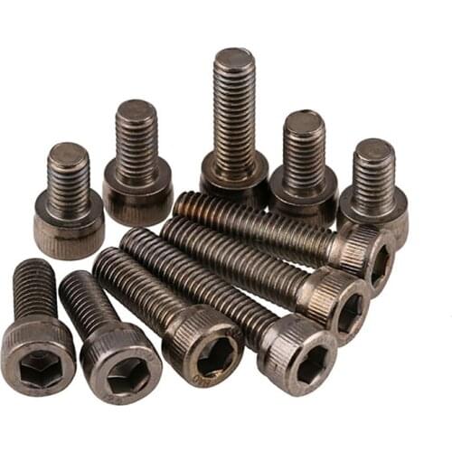 10/20/50PCS Screws Hex Head Carbon steel Allen Bolt Socket Cap M2 M2.5 M3 Black 12.9 Grade