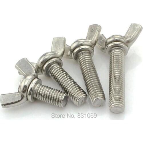 10pcs/Lot Metric M6x16mm Stainless Steel Wing Bolt Butterfly Bolt Screw Brand New