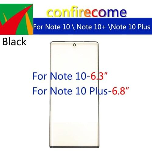 10Pcs\lot For Samsung Galaxy Note 10 N970 & Note 10 Plus N975 Note 10+ Touch screen Front Outer Glass Lens LCD glass Touch Panel