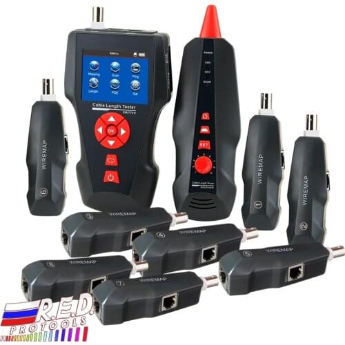 8 Remote Identifier Digital Cable Tester Wire Tracker RJ45/RJ11 BNC w/ FREE TF Card PoE/PING Data Storage Function & Port Flash