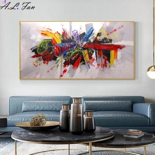 Abstract colorful painting oil paintings on canvas handmade large size modern wall art for hoouse decoration