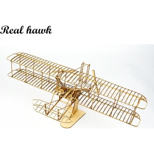 Wooden Toys Building Toys DIY Wood Christmas toys Craft Wood Furnishing Christmas Gift Present Wright Brothers Flyer I