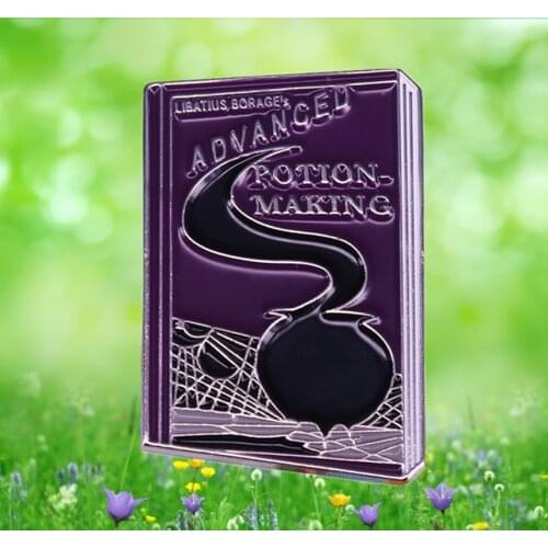 Witchcraft Libatius Borage Advanced Potion-Making book enamel pin Spell Popular Boy Wizard Witch Potter Magic brooch