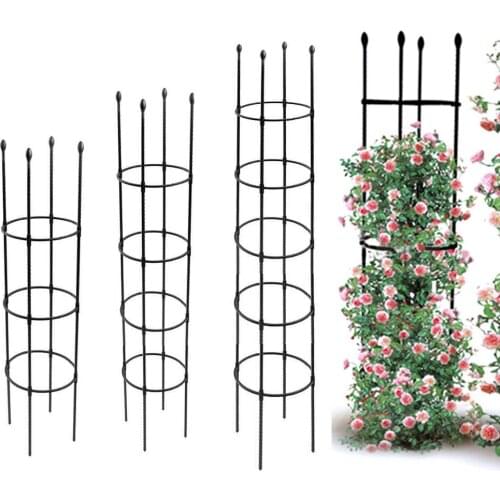 European Straight Support Garden Climbing Plant Lattice Plant Support Cage Rose Climbing Frame Pole Balcony Flower Stand