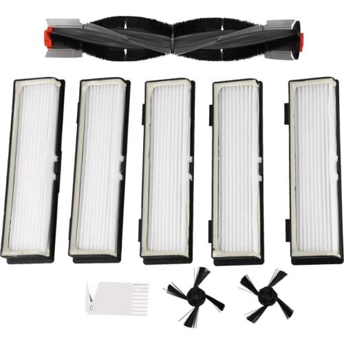 Hepa Filter 2X Side Brush for Neato Botvac D3 D4 D5 D6 D7 D70 D75 D80 D85 Connected Botvac 75E 80 85 Brushes Filters Parts(9Pcs)