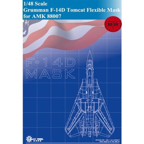 GALAXY D48009 1/48 Scale Grumman F-14D Super Tomcat Die-Cut Flexible Mask for AMK 88007 Model