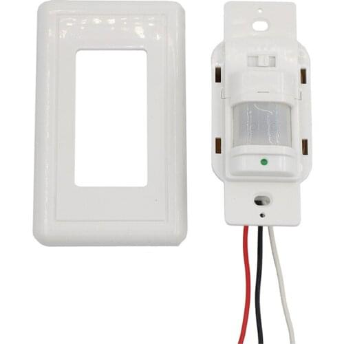 Infrared PIR Motion Sensor Switch Security Light Control Wall Lamp Switch Induction Detector With Switch AC110V -130V US panel