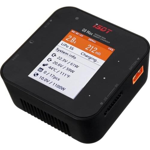ISDT Q8 Max BattGo 1000W 30A High Power Battery Balance Charger Discharger Power Adapter for 1-8S Lilon LiPo LiHV NiMH RC toys