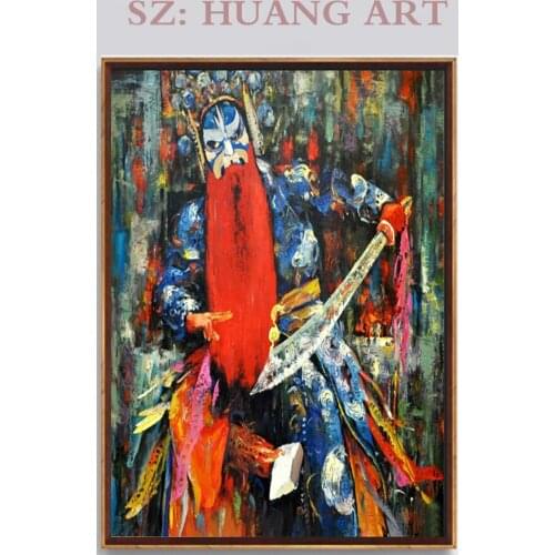 Skilled Artist Hand-painted High Quality Wall Art Chinese Drama Oil Painting Modern Peking Opera Drama Portrait Oil Painting