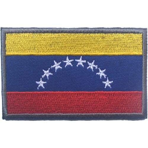 Venezuela Embroidery Patches Loops And Hook The Venezuelan Flag Patch Armband Cloth Patch Badges