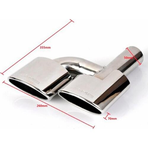 2pcs/set 304 Stainless Steel Pipe Exhaust Pipe Mufflers Tip For C63 C65 W204