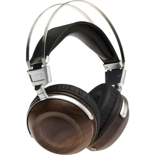 Walnut Wood Wearing HIFI Headphones 50mm Dynamic Earphone Over-the -Ear Bass Stereo Studio Audio Metal Headset Noise Cancelling