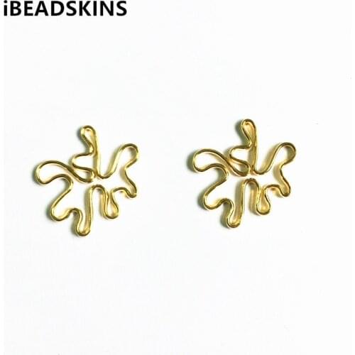 New arrival! 25x24mm100pcs/lot gold color Zinc alloy geometry-shape charm beads for Earrings DIY( as shown)