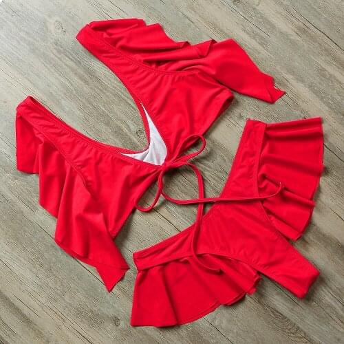 Купальники с рюшами OMKAGI China At AliExpress