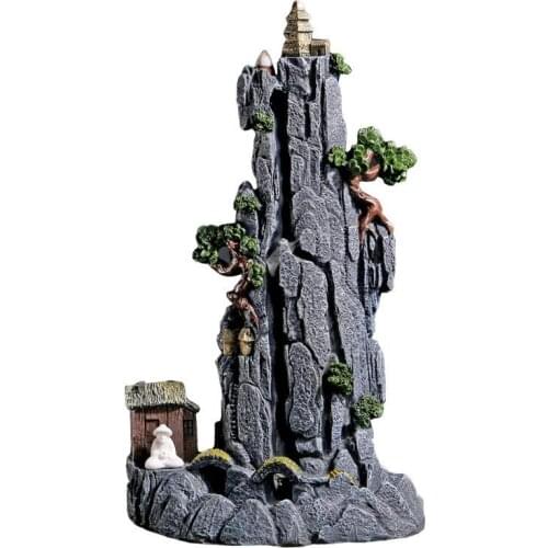 Ceramic Backflow Waterfall Smoke Incense Burner Mountain Shape Aromatherapy Furnace Home Office Incense Crafts Incense Holder