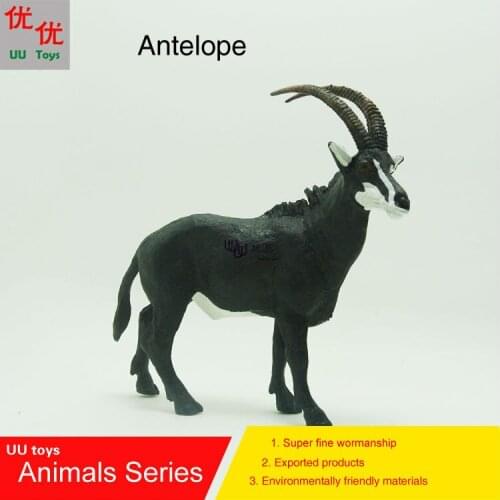 Hot toys:Black Antelope simulation model Animals kids toys children educational props