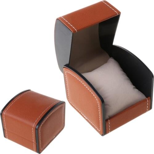 Luxury Faux Leather Watch Box With Pillow Package Case Bracelet Stand Holder New 85LB