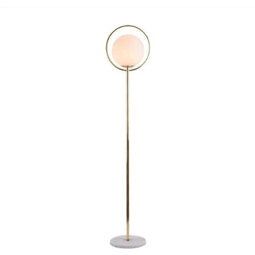 Modern Simple Nordic Milk White Glass Ball Floor Lamp for Foyer Bedroom Study Lighting Fixture 147/167cm 2416