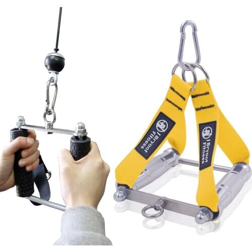 Multifunction Seated Row Double D Handles V Bar Cable Machine Attachments Press Down Strength Training Fitness Gym Accessories