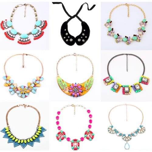 Three Layers Choker Chains Bead Eye Statement Jewelry Bohemia Fashion Necklace For Women Wholesale Handmade Long Necklace