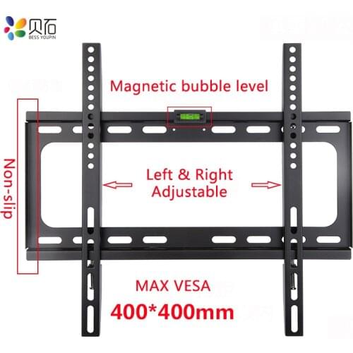 Universal TV Wall Mount Bracket for Most 26-55 Inch LED Plasma TV Mount up to VESA 400x400mm and 110 LBS Loading Capacity
