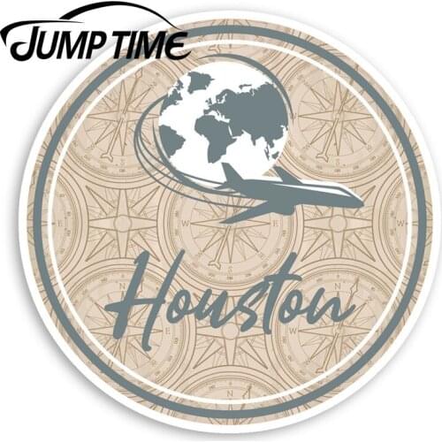 Jump Time Houston Texas Vinyl Stickers America Sticker Laptop Luggage Decal Decor Window Bumper Waterproof