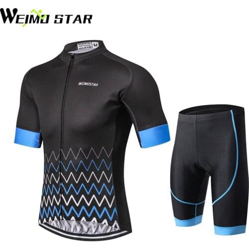 WEIMOSTAR Pro Mens Sports Team Cycling Jersey Ropa Ciclismo Sets Bike Bicycle Bib Tops Short Sleeve Clothing Size S-XXXL