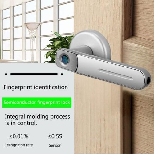 Zinc Alloy Smart Lock Biometric Bedroom Security Battery Operated Fingerprint Door Lock for Family Apartment